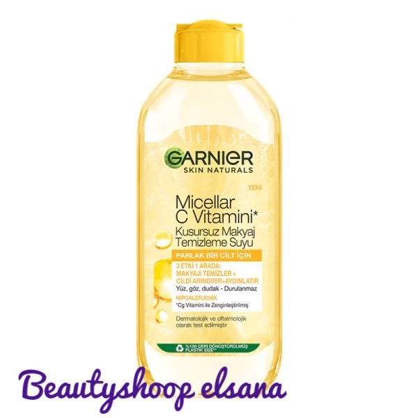 میسلار واتر گارنیر ویتامین C – پاک‌کننده و روشن‌کننده‌ی فوری پوست