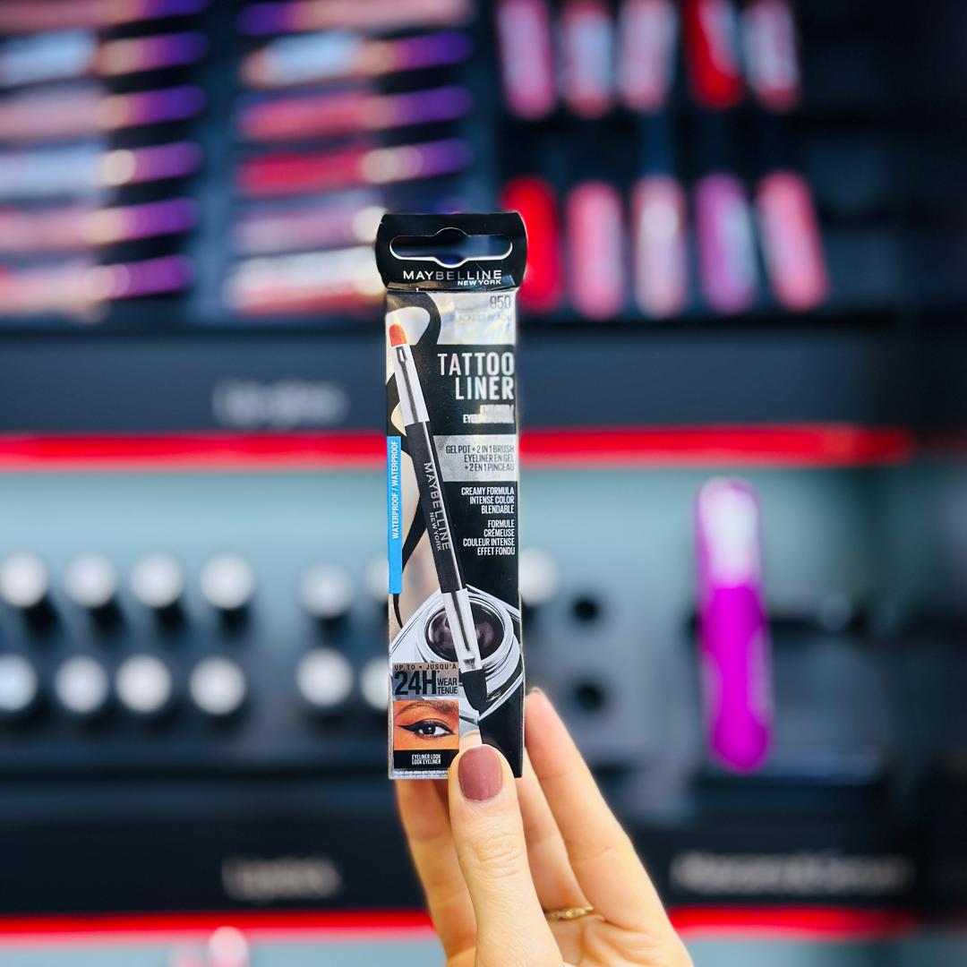 خط چشم ژله ای ضد آب میبلین TATTOO LINER رنگ مشکی