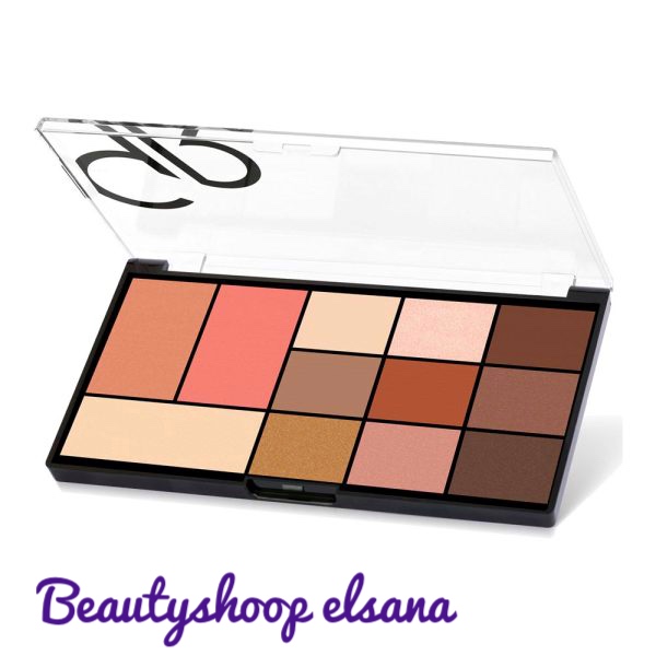 پالت سایه و رژگونه گلدن رز مدل City Star شماره 01 (Warm Nude