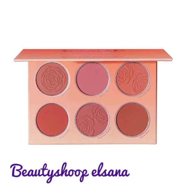 پالت رژگونه ۶ رنگ شیگلم مدل Floral Flush